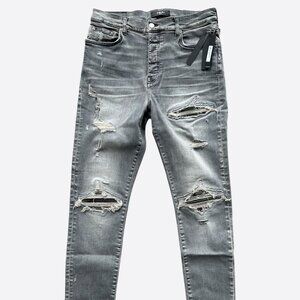 Amiri Grey & Camo Patch MX1 Jeans